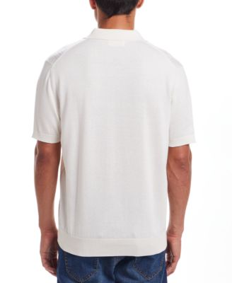 Men's Regular-Fit Pointelle Sweater-Knit Polo Shirt 