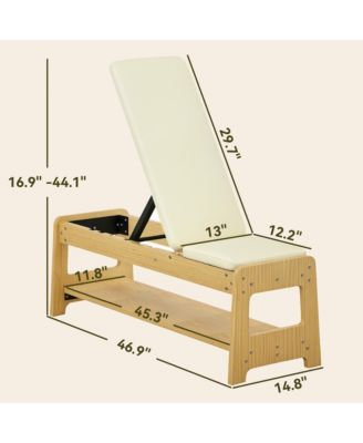 Adjustable Weight Bench with Rack for Weight Lifting,