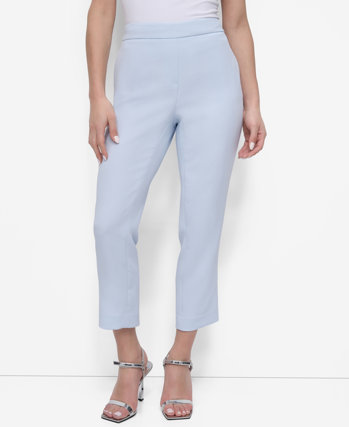 Women's High Rise Cropped Straight-Leg Pants - Skyway