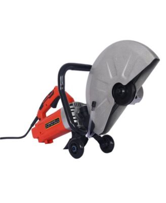 Electric 14" Cut Off Saw Wet/Dry Concrete Saw Cutter Guide Roller with Water Line Attachment 3000w without blade