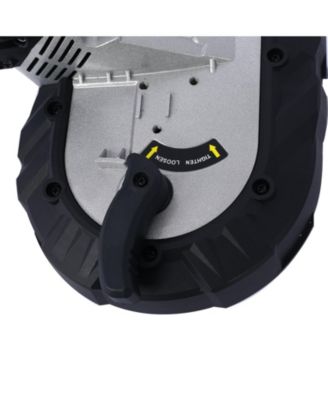 High-Performance Portable Band Saw with Removable Stainless Steel Base, 45°-90° Cutting, 10A 1100W Motor, 5-inch Depth Cut,