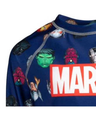 Boys Marvel Rash Guard Swim Shirt