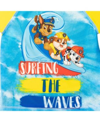 Toddler Boys Pullover Rash Guard and Swim Trunks