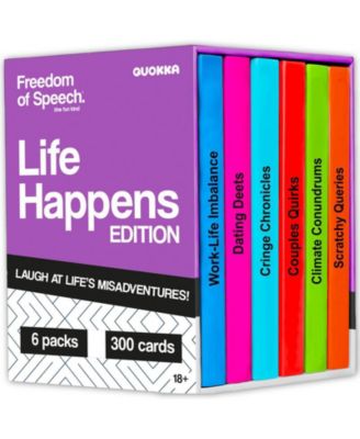 Freedom of Speech Card Board Game - Life Happens & Modern Edition for kids 8-12 and adults