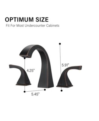 2-Handle Bathroom Sink Faucet with Drain, Oil Rubbed Bronze