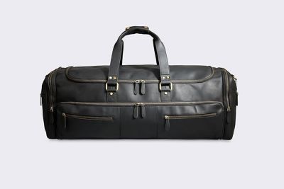100% Full Grain Leather Duffel Bag - Only Duffel You will Need
