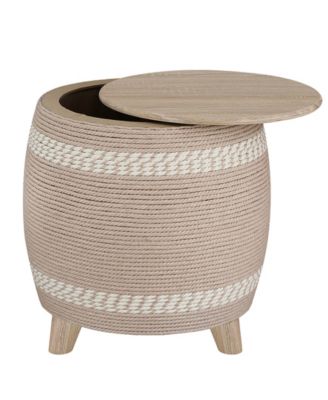 Gallerie Decor Dimensions Drum Storage Ottoman