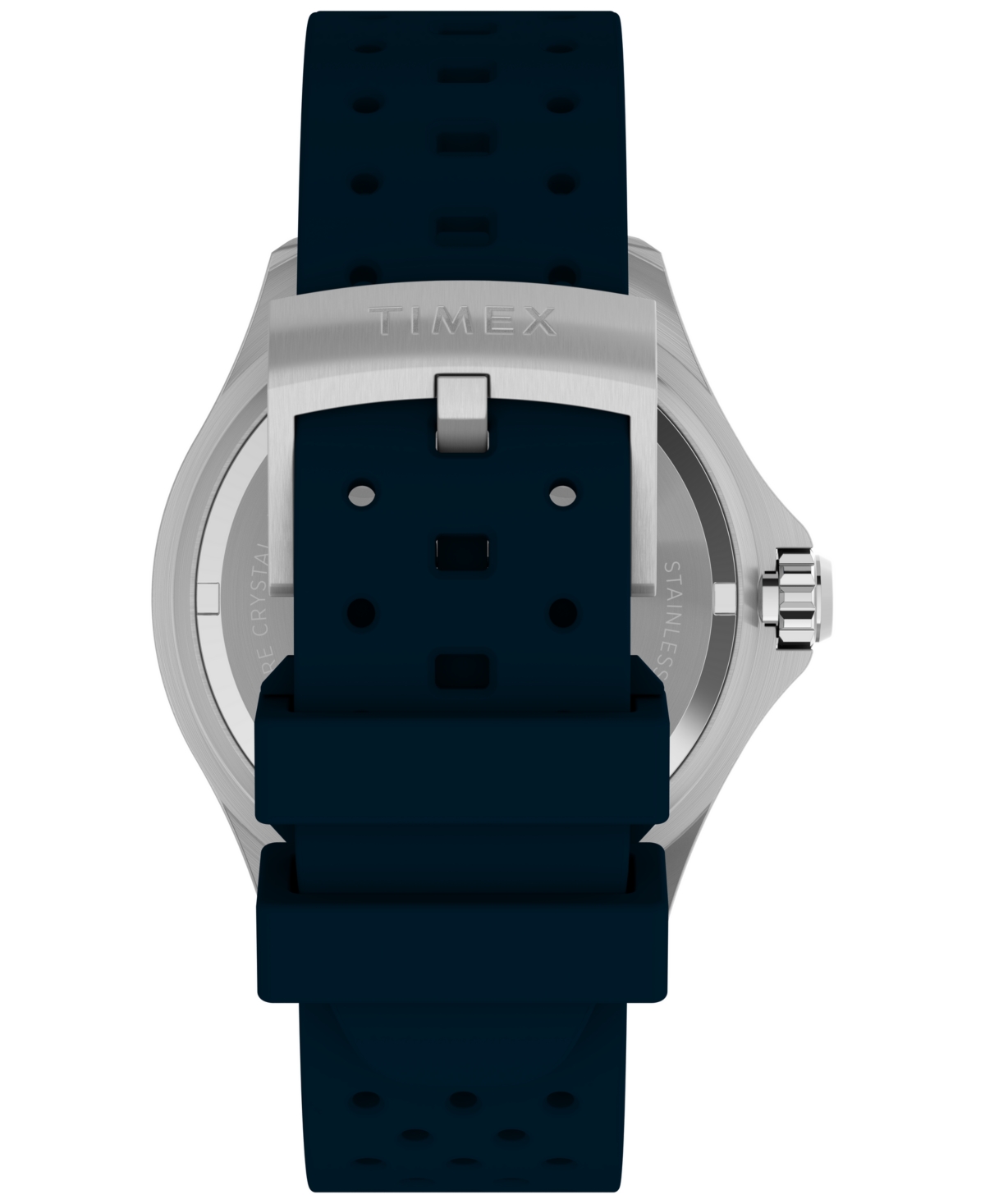 Timex Men's Quartz Analog Blue Rubber Watch, 44mm