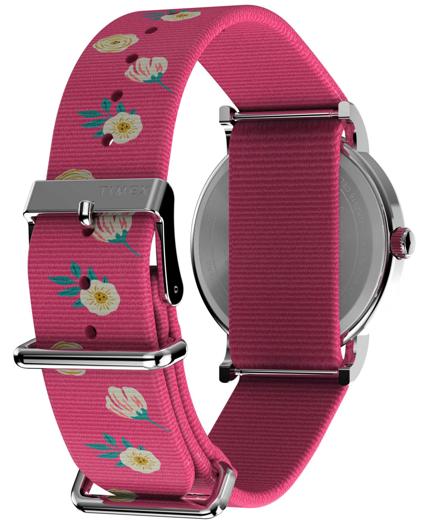 Женские часы Timex Quartz Analog Pink Nylon Watch, 38mm — фото 4