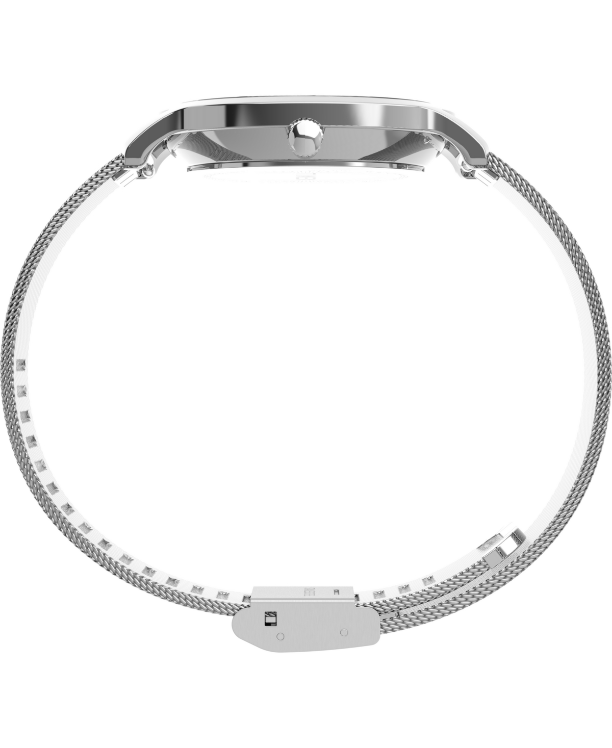 Timex Women's Quartz Analog Silver-tone Stainless Steel Watch, 34mm In Silver