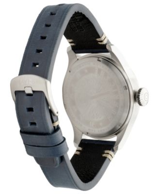 Men's Hawker Hurricane Clowes Automatic Blue Leather Strap Watch, 46mm