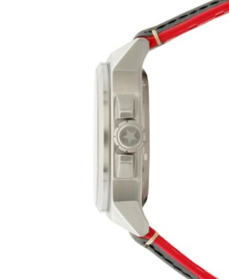 Men's Bell X-1 Machbuster Automatic Gray Rubber and Leather Strap Watch, 41mm