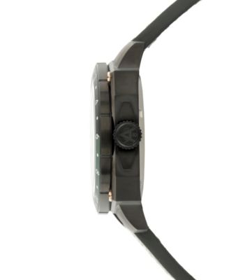 Men's Hawker Hunter Atlas GMT Automatic Green Leather Strap Watch, 44mm