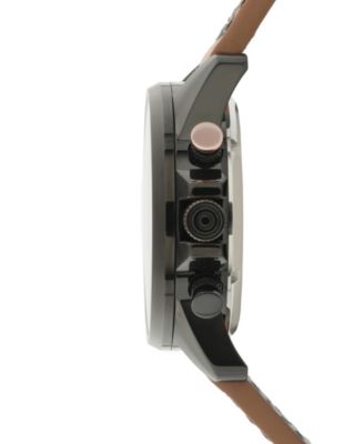 Men's Hawker Harrier Matador Chronograph Brown Leather Strap Watch, 44mm