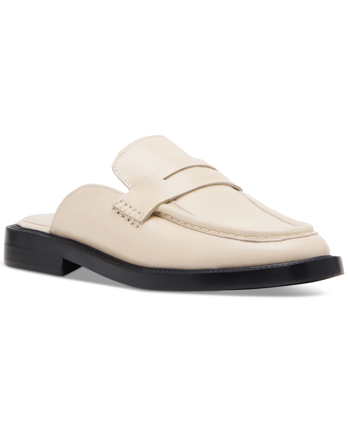 Women's Mulberry Tailored Slip-On Mules - Bone Leather
