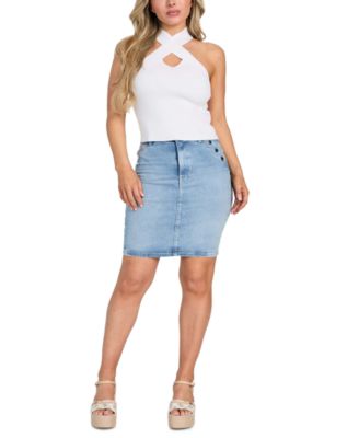 GUESS - Women's Yolanda High-Rise Denim Skirt