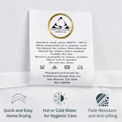 Luxury 100% Egyptian Cotton Percale Pillow Cases King Size Set of 2 - Classic, Lightweight, Soft & Breathable, Fits King Size Pillows