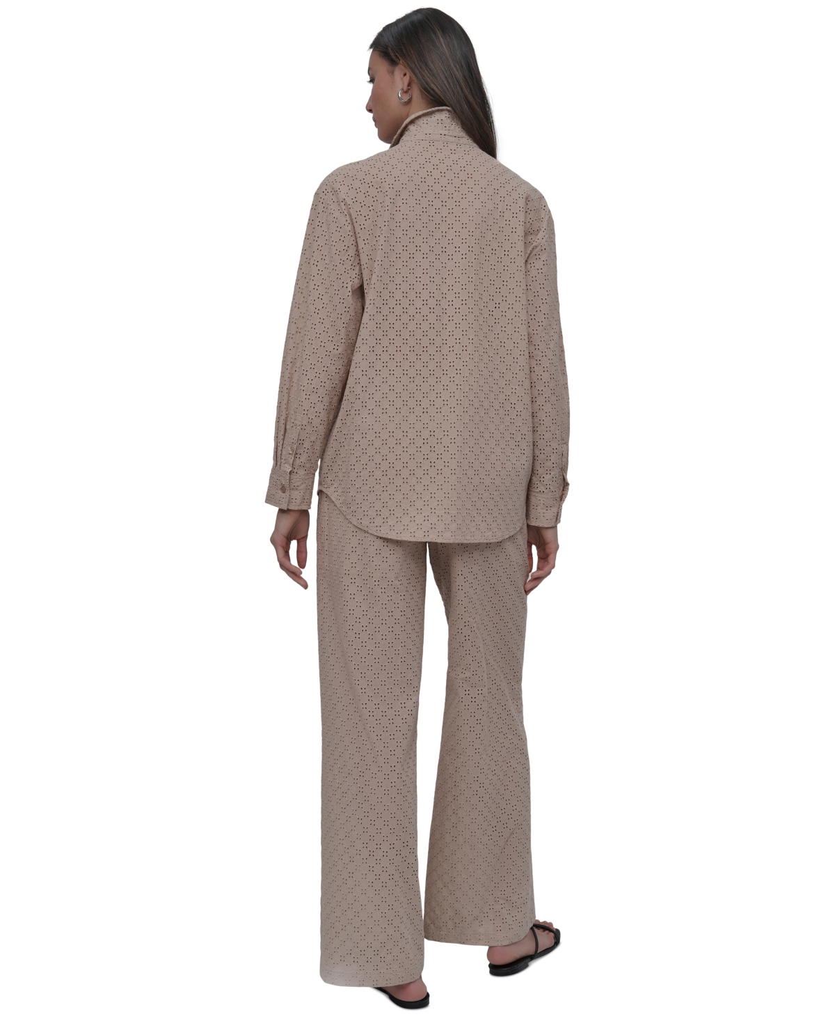DKNY JEANS PETITE COTTON CLASSIC-FIT BUTTON-UP SHIRT 