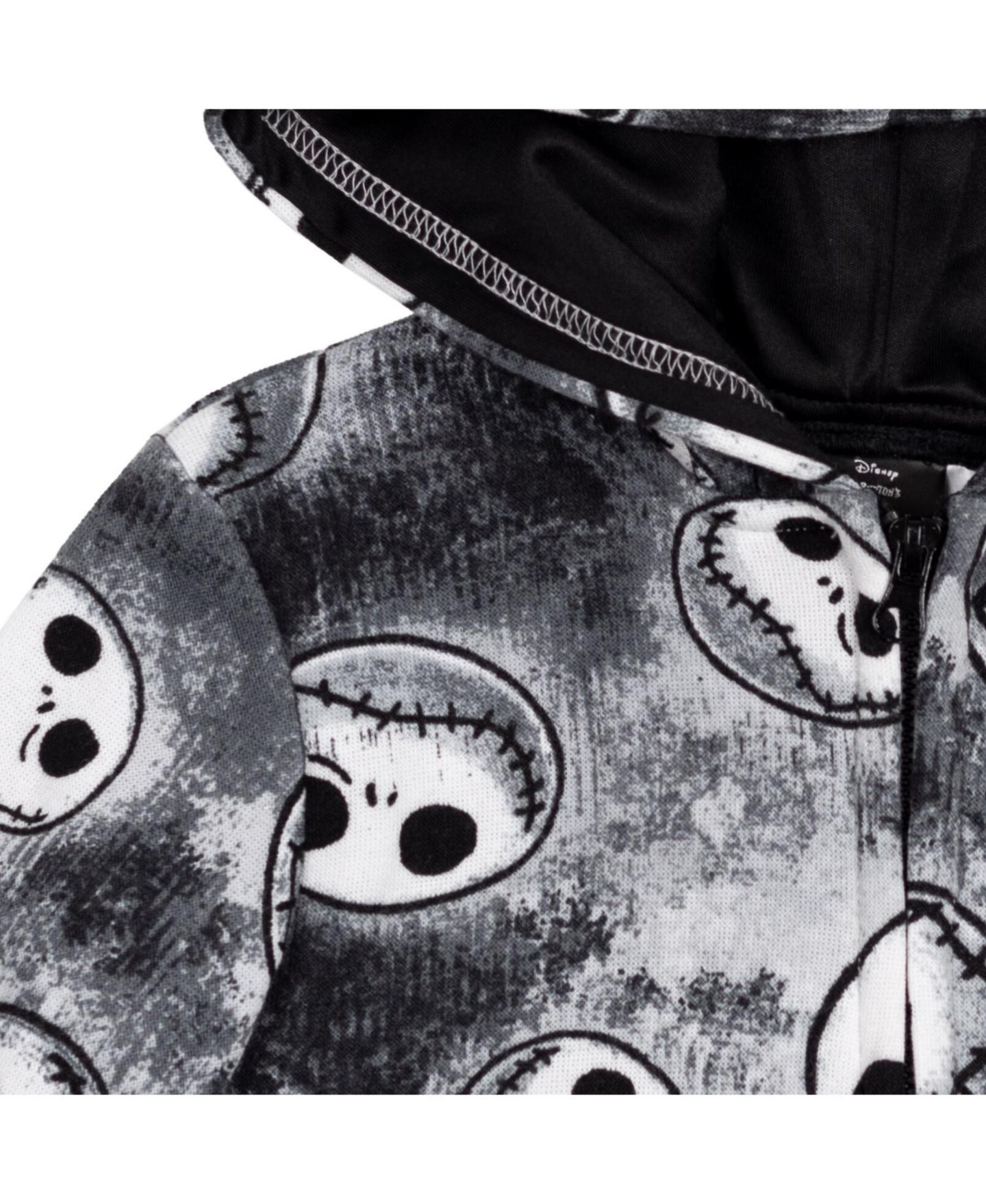 Детское худи Nightmare Before Christmas Disney Jack Skellington Fleece Zip Up Toddler Child Boys, цвет: Чёрный — фото 5