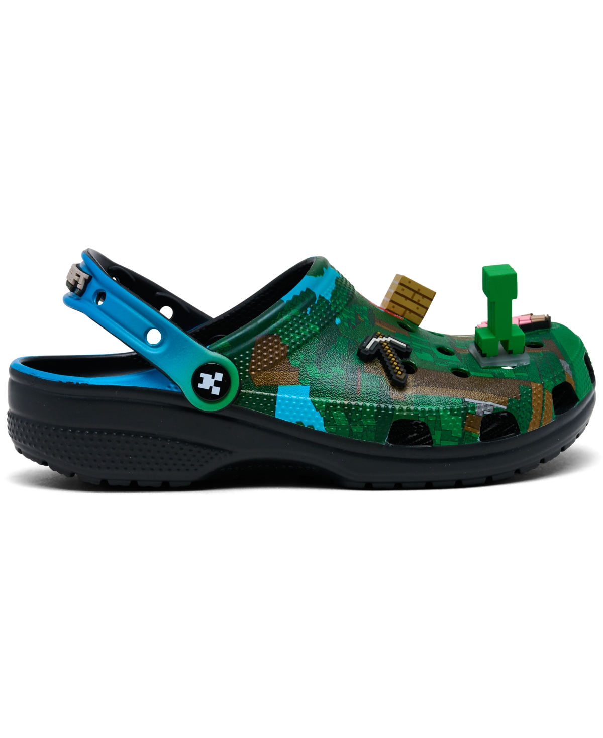 Crocs X Minecraft Little Kids Classic Clogs From Finish Line In Green,multi