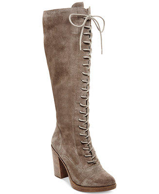 Steve Madden Women's Nidea Suede Lace-Up Boots - Boots - Shoes - Macy's