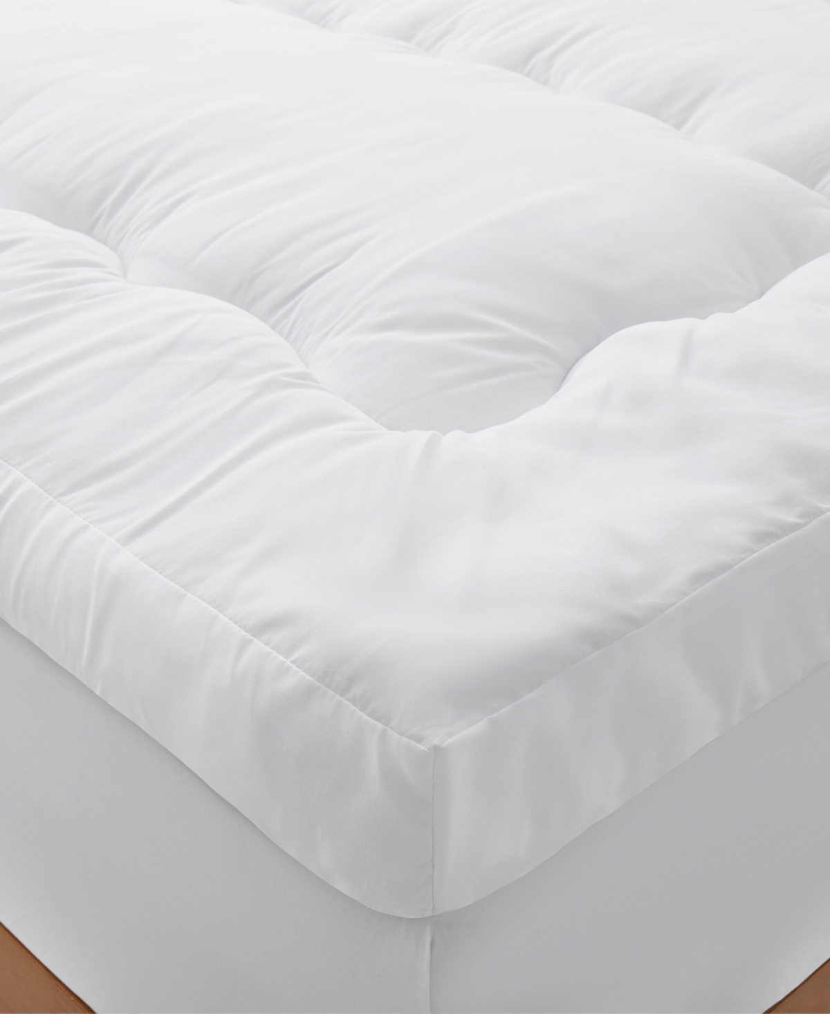 Unikome Wave Quilted Mattress Topper, King In White