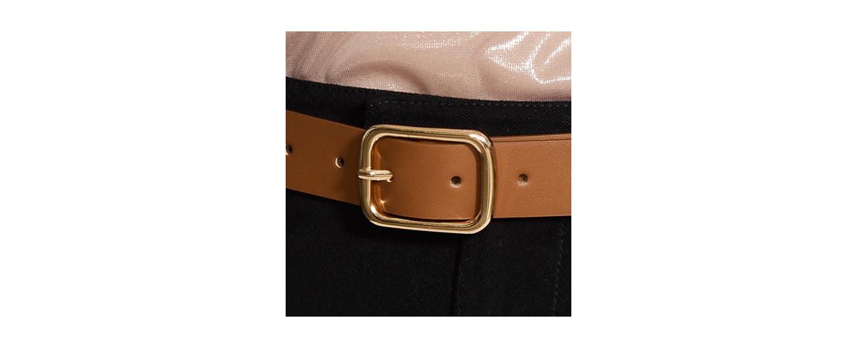 Steve Madden Lizard Polyurethane Buckle Belt