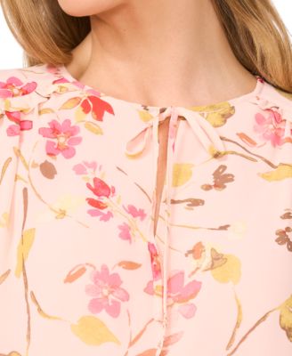 Women's Tie-Neck Long-Sleeve Blouse