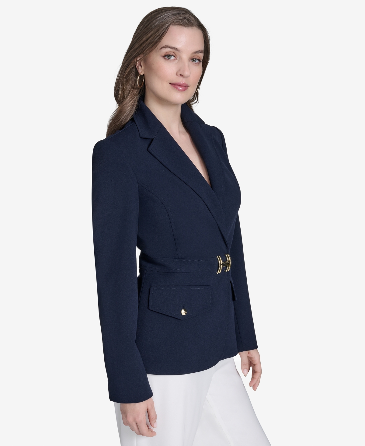 HALSTON WOMEN'S NOTCHED COLLAR BLAZER 