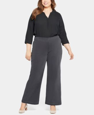 Plus Size Pull On Teresa Wide Leg Jeans