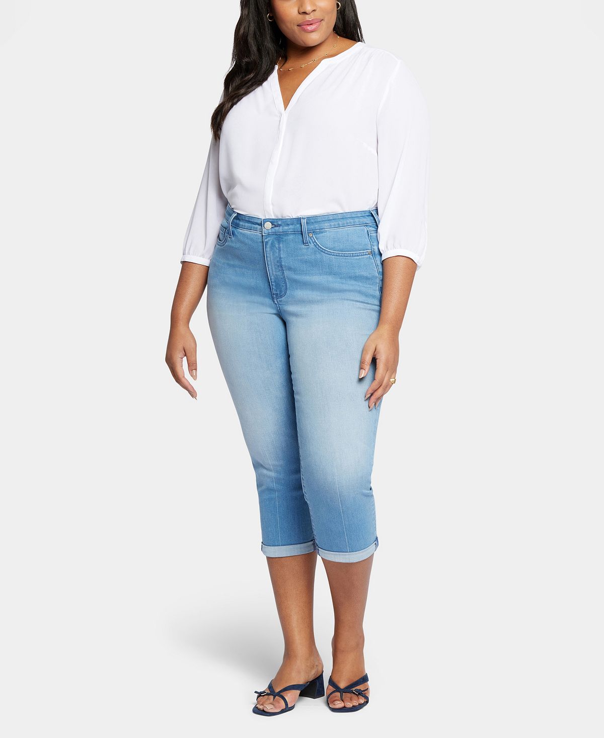 NYDJ Plus Size Chloe Skinny Capri Jeans view 1 — MAYCSS fashion products