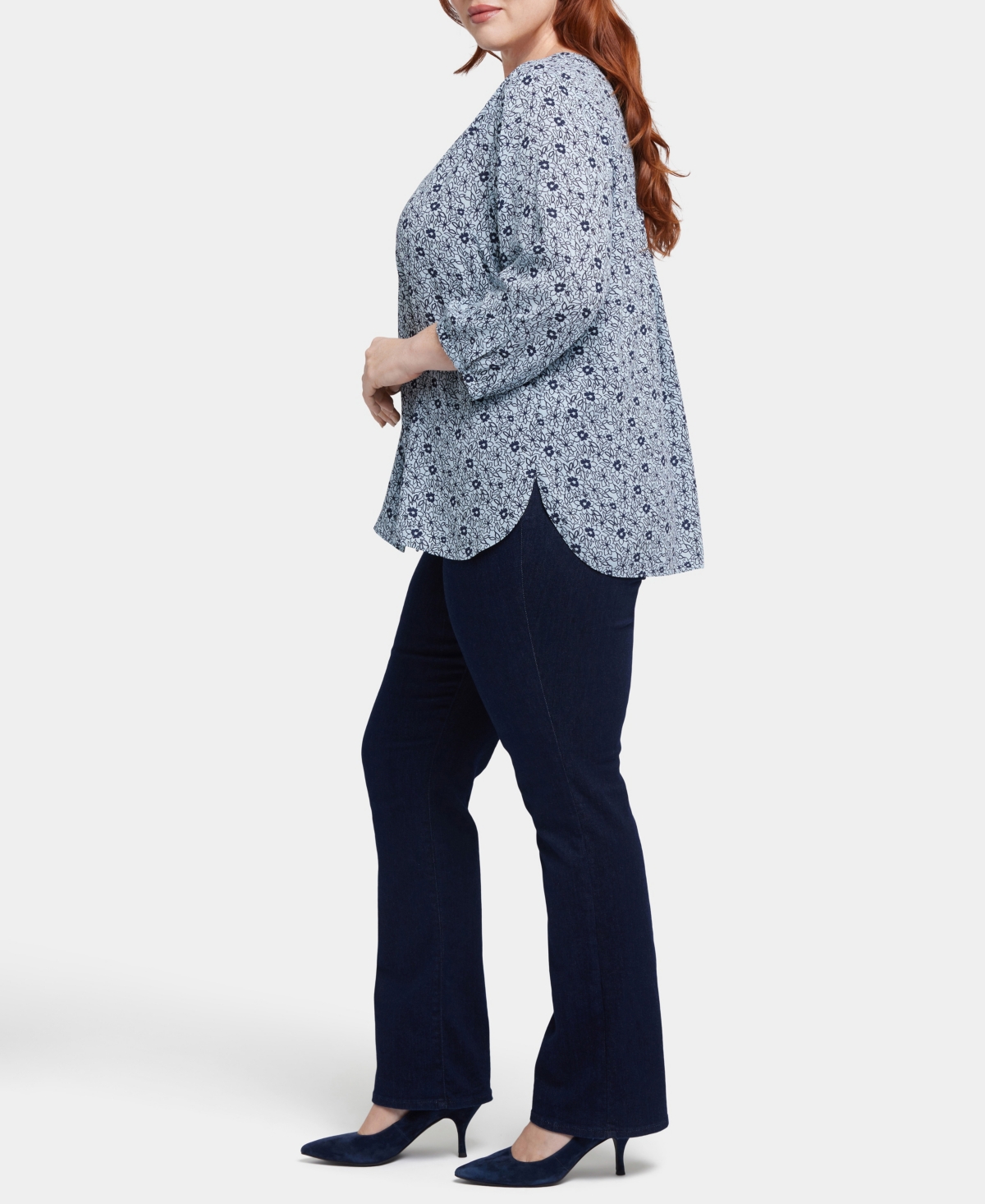 Nydj Semisheer Pintuck Blouse In Cora Creek