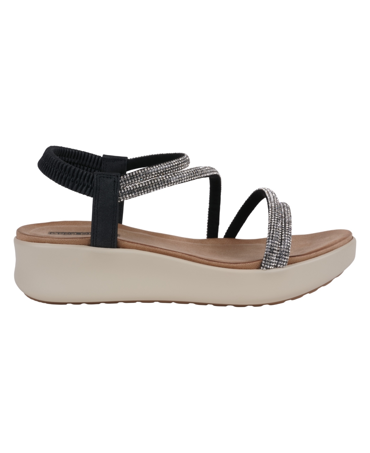 Gc Shoes Women's Emory Embellished Wedge Sandals In Black