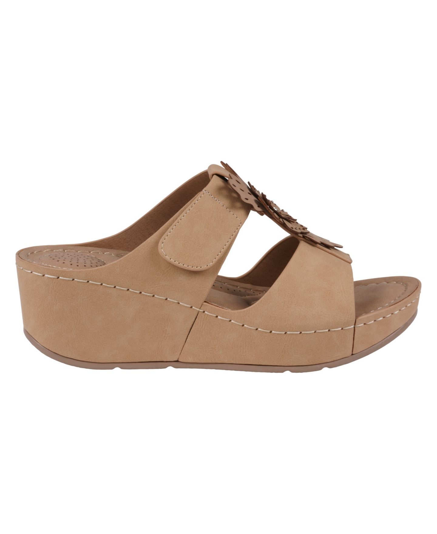Женские сандалии GC Shoes Talia Floral Wedge, цвет: Рыжевато-коричневый — фото 2