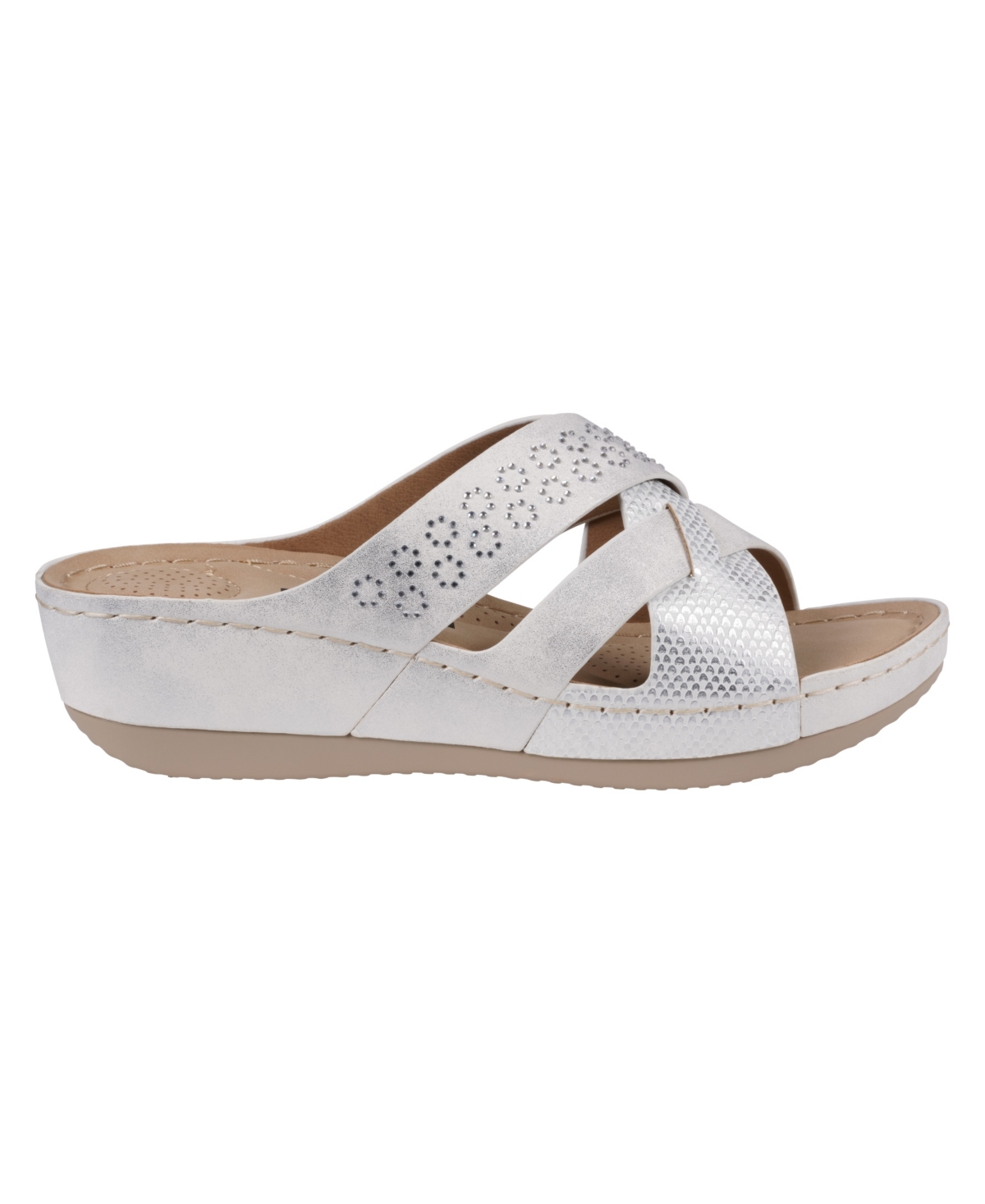 Gc Shoes Women's Soraya Strappy Wedge Sandals In White