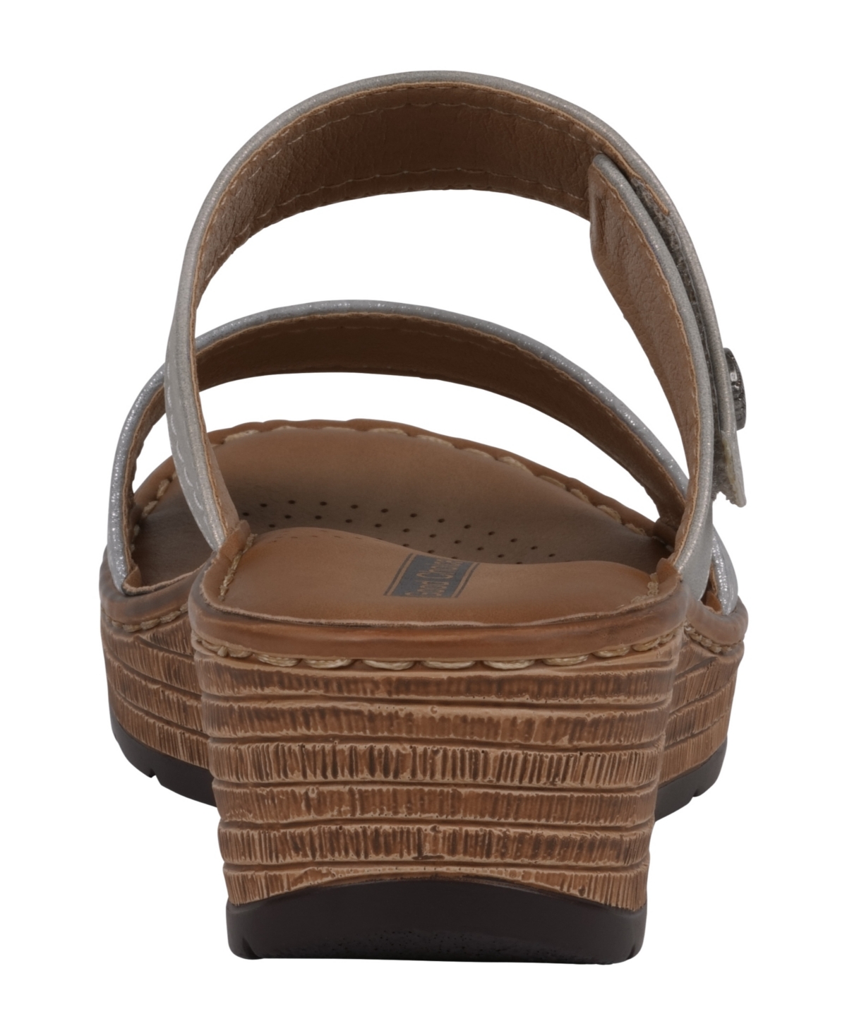 Gc Shoes Women's Meli Slip-on Wedge Sandals In Silver
