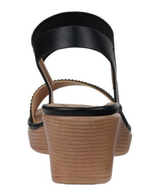 Women's Nia Embellished Elastic Wedge Sandals