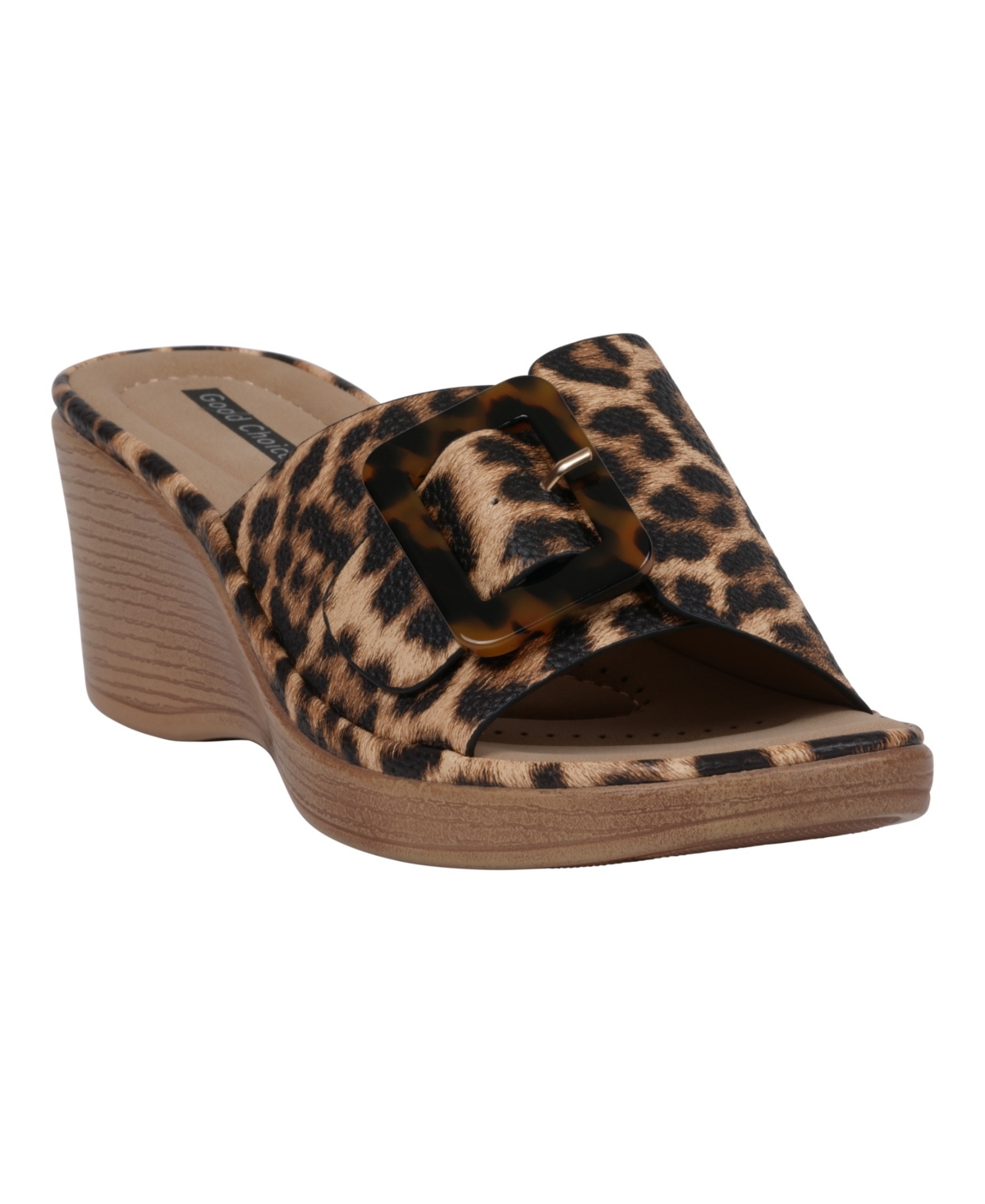 Women's Teri Buckle Wedge Sandals - White