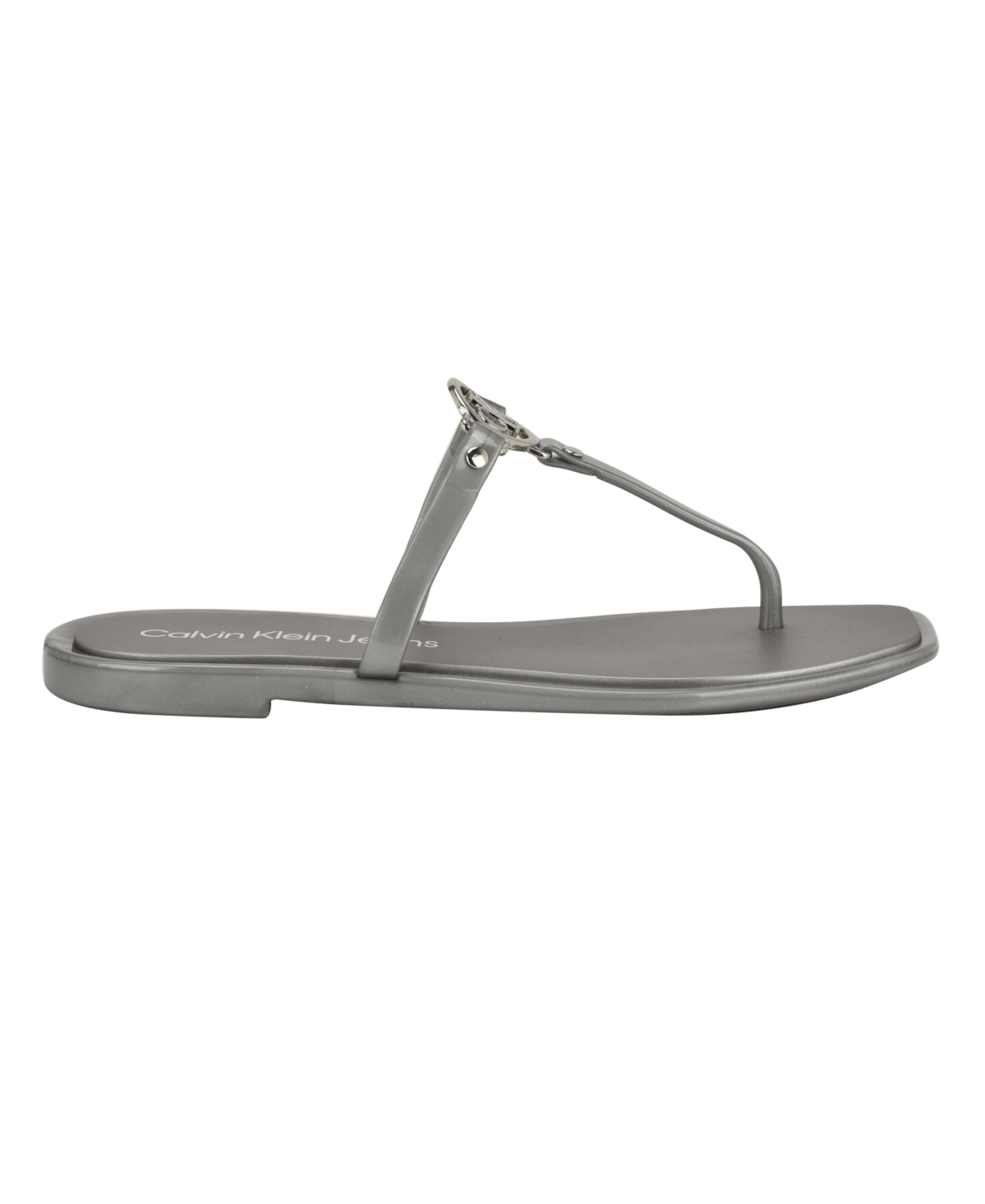 Calvin Klein Edhen Flip Flop In Silver