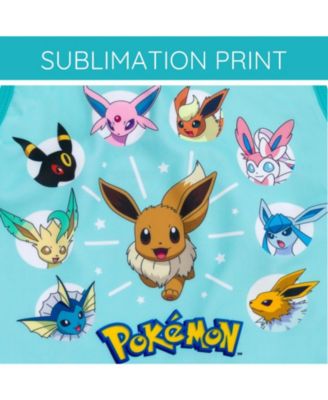 Girls Eevee Racerback UPF 50+ Tankini Top and Swim Shorts Outfit Set