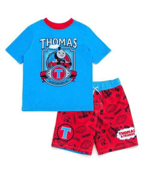 Купальники Thomas & Friends Toddler Boys Rash Guard and Swim Trunks Outfit Set