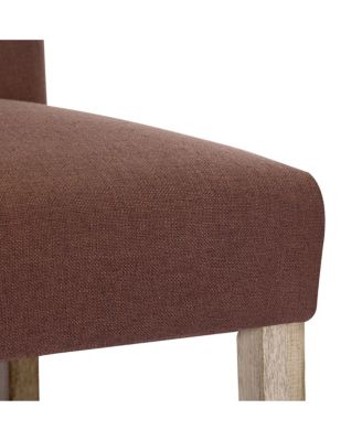 29" Upholstered Linen Fabric Tufted Bar Stool Chair