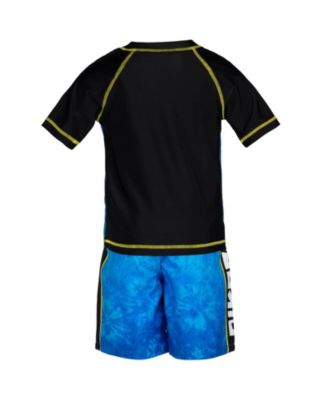 Pikachu UPF 50+ Rash Guard Swim Trunks Outfit Set Little Kid to Big Kid