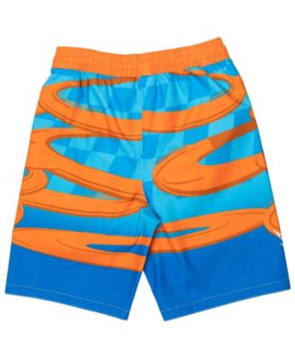 Boys UPF 50+ Pullover Rash Guard and Swim Trunks Outfit Set to