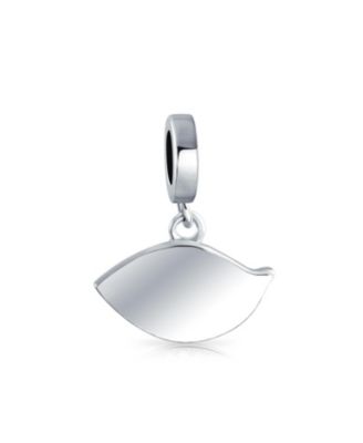 Crystal Amulet Protection Evil Eye Dangle Charm Bead Enamel .925 Sterling Fits European Bracelet