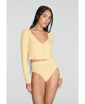 Women's The Cropped Cardigan - Modal Silk Rib