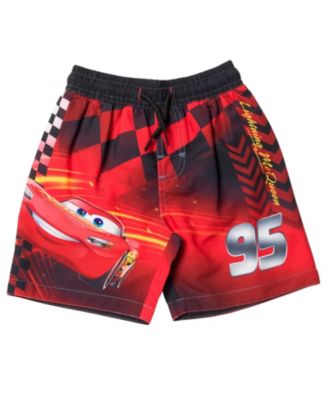 Boys Disney Pixar Lightning McQueen Rash Guard and Swim Trunks Outfit Set