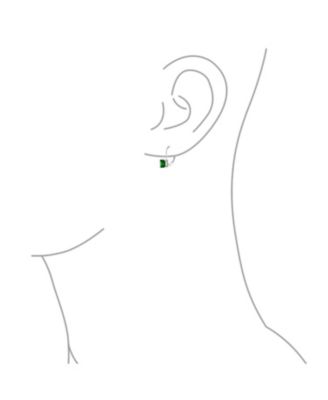 Classic Cubic Zirconia Square Princess Cut Solitaire Square CZ Lever back Earrings Gold Plated .925 Sterling Silver