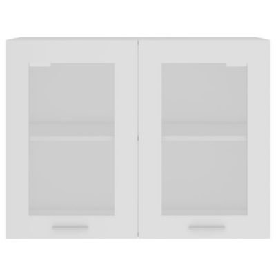 Hanging Glass Cabinet White Engineered wood, Glass Medium