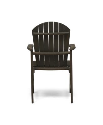 Weather-Resistant Acacia Wood Adirondack Dining Chairs (Set of Two)